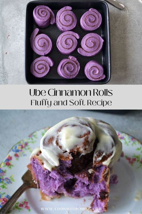 Ube Recipe, Purple Yams, Ube Desserts, Ube Dessert Recipe, Ensaymada Recipe, Rolls From Scratch, Ube Recipes, Cinnamon Rolls From Scratch, Filipino Food Dessert