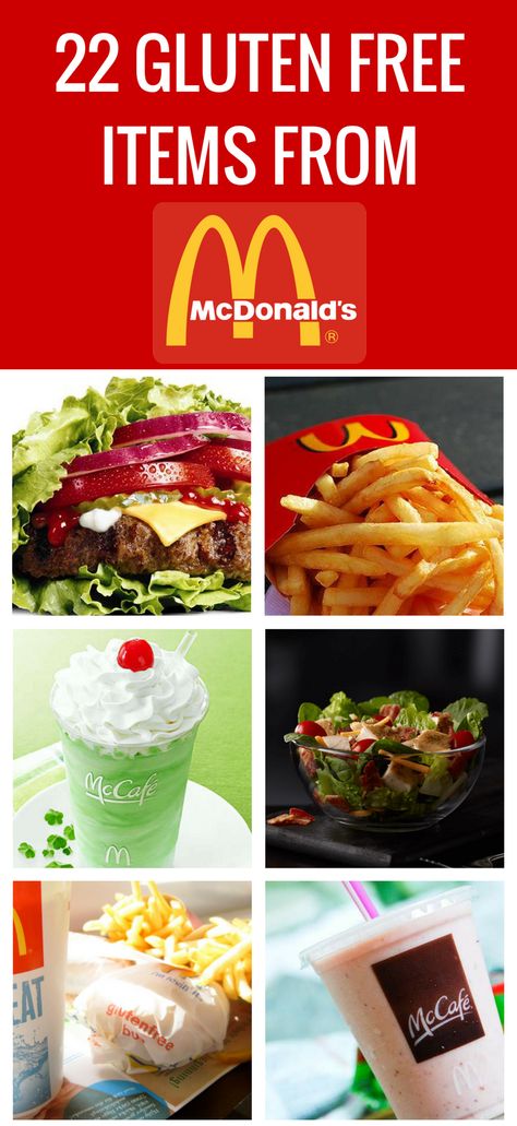 Here are the best gluten free items from McDonald's! Gluten Free Fast Food, Gluten Free List, Gluten Free Items, Nutrition Classes, Gluten Free Kids, Gluten Free Appetizers, Gluten Free Breakfast, Gluten Free Lunch, Going Gluten Free