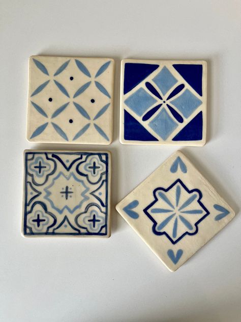 Air Dry Clay Coasters Tutorial: Perfect for Beginners and Experts Air Dry Clay Coasters, Beginners Ceramics, Clay Coasters, Diy Coasters Tile, Pottery Coasters, Painted Coasters, Beginner Pottery, Clay Set, Diy Air Dry Clay