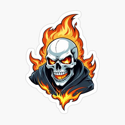 Get my art printed on awesome products. Support me at Redbubble #RBandME: https://www.redbubble.com/i/sticker/Skull-on-fire-by-alik7/159363738.EJUG5?asc=u Skull On Fire, Aesthetic Fire, Burning Skull, Fire Sticker, Skull Fire, Stickers Aesthetic, Skull Sticker, Shirt Design Inspiration, Minecraft Projects