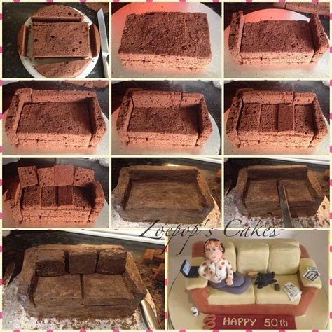 Hi I made this tutorial when I made my first sofa cake and used it myself and it was quite useful so thought I’d share! Here’s a link to the second cake I made http://cakesdecor.com/cakes/106592 It’s hopefully self explanatory but give me a shout... Sofa Cake, Fondant Cake Tutorial, Cake Structure, Sculpted Cakes, 3d Cakes, Cake Shapes, Fondant Tutorial, Mini Cake, Novelty Cakes