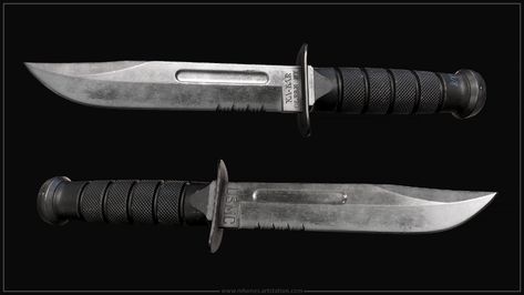 ArtStation - Ka-Bar USMC, Martin Hones Texture Practice, Ka Bar, The Model, The Darkest, Get Started, Texture, Bar