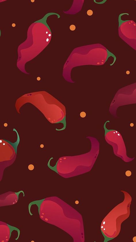 Mexican chili pattern phone wallpaper, Jalapeno illustration HD background | free image by rawpixel.com / Wit Background Cabai, Mexican Doodles, Mexican Banner, Wallpaper Mexico, Mexican Graphic Design, Mexican Wallpaper, Mexican Chili, Mexican Pattern, Vector Background Pattern