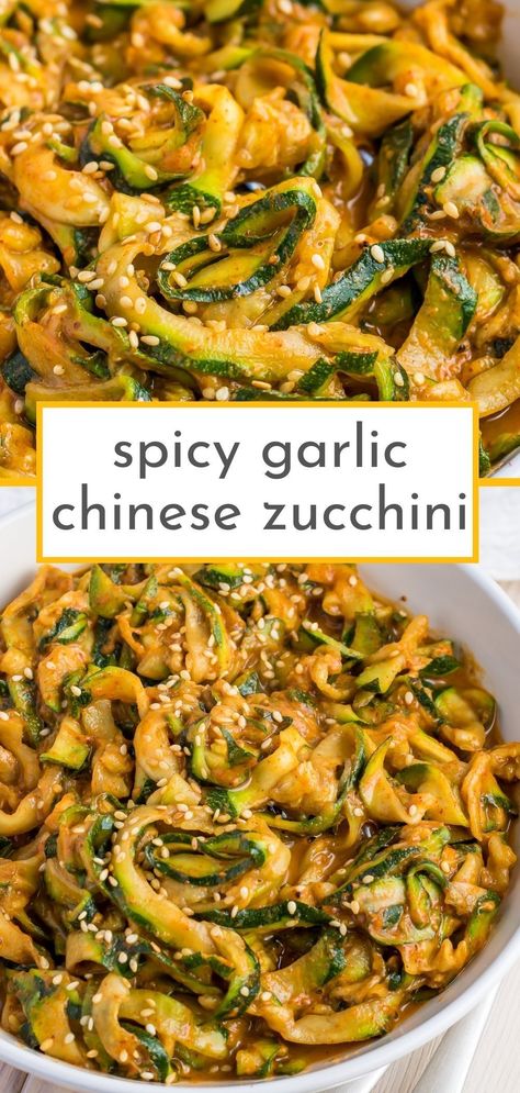 Spicy Zucchini Noodles, Veggie Garlic Noodles, Keto Asian Recipes Sides, Meals With Zucchini Noodles, Pasta And Zucchini Recipes Healthy, Spicy Vegetable Recipes, Easy Zoodle Recipe, Asian Zucchini Noodles, Asian Zoodles Zucchini