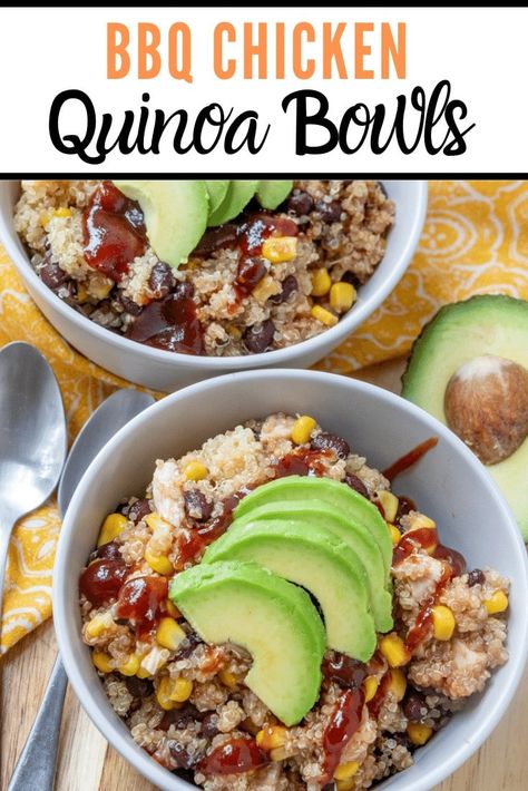 Bbq Chicken Quinoa, Chicken Quinoa Recipes, Quinoa Side, Chicken Quinoa Bowl, Quinoa Recipes Dinner, Bowls Dinner, Quinoa Benefits, Quinoa Recipes Easy, Breakfast Quinoa