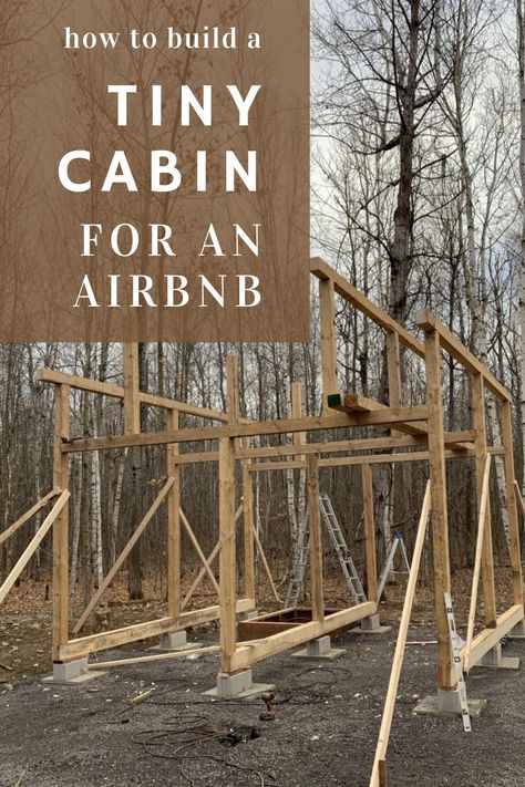 Find out how to build a post and beam tiny cabin. Use it for yourself, or rent it out as a short term vacation rental! The opportunities are endless Post And Beam Cabin, Build A Cabin, House Flipping Business, Wood Bench Plans, A Cabin In The Woods, House Flipping, Coffee Table Plans, Building A Cabin, Transitional Home Decor