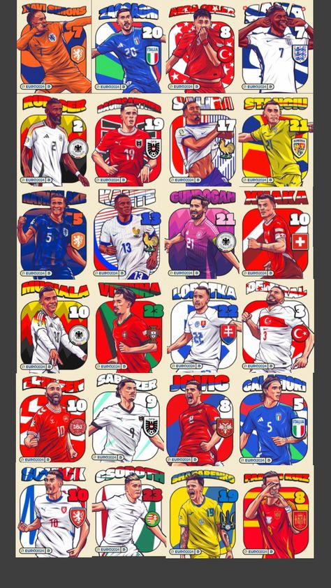 Some of the stars at the euros #euros2024germany #euros #football #spain #germany #england #switzerland #italy #romania #serbia #austria #fyp Euros Football, Football Player Drawing, Mosque Design Islamic Architecture, Basketball Photography, Sports Graphic Design, Iphone Wallpaper Vintage, Giza, Wallpapers Vintage, Football Soccer