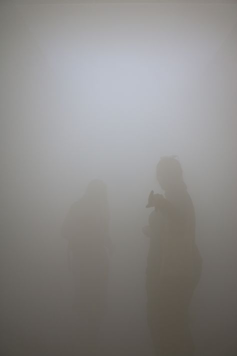 Fog misty shadows. #art #shadows #fog #mist #photography #mysterious #eliasson #tatemodern #grey #dark #darkness The Mist Aesthetic, Mist Aesthetic Dark, This Thing Between Us Gus Moreno, Smog Aesthetic, Misty Aesthetic, Creepy Fog, Mist Aesthetic, Mist Magic, Mist Photography