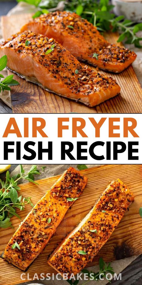 Air Fryer Fish Recipe, Brown Sugar Substitute, Brown Sugar Salmon, Seasoned Salmon, Salmon Fillet Recipes, Air Fryer Fish Recipes, Flaked Salmon, Air Fryer Fish, Salmon Fillet