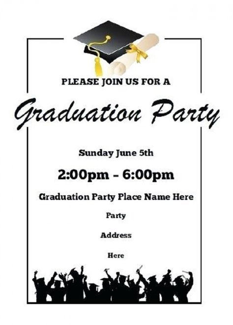 013 Printable Word Free Graduation Party Invitation throughout Graduation Party Invitation Templates Free Word Free Printable Graduation Invitations, Graduation Party Invitation Wording, Graduation Invitation Wording, Graduation Party Template, Graduation Invitation Design, Graduation Invitation Cards, Grad Party Invitations, Graduation Invitations High School, Graduation Announcement Template