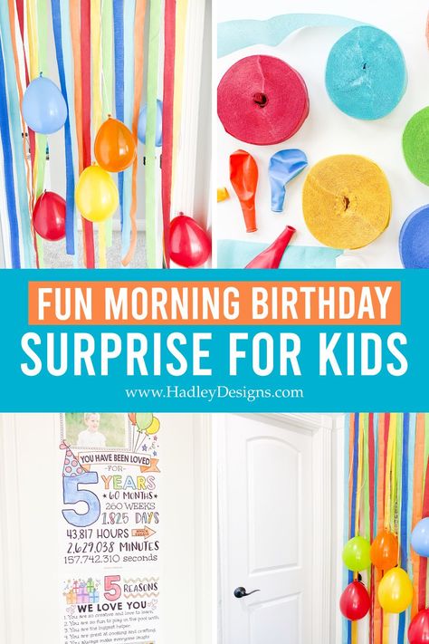 Together with a You Have Been Loved Birthday Printable, streamers and balloons can create fun, colorful birthday decor for kids. Streamers and balloons can hang on either side of a customizable birthday age sign. This printable birthday poster is just one of many of our printable birthday keepsake ideas. This birthday age poster is especially great for birthday milestones, such as the 1st birthday or 16th birthday. Use this customizable birthday sign to make any kid’s day more special. Home Decoration Ideas For Birthday, Bedroom Door Birthday Decorations, Decorate Door For Birthday, Birthday Door Ideas, Decorate House For Birthday, Birthday Door Decorations Surprise, Diy Birthday Signs Ideas, Morning Birthday Surprise For Kids, Birthday Morning Surprise For Kids