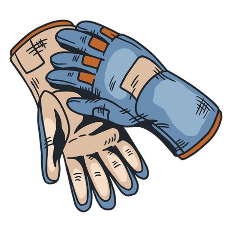 Blacksmith gloves illustration PNG Design Work Gloves Aesthetic, Welder Stickers, Gloves Illustration, Gloves Drawing, Gloves Aesthetic, Cartoon Girl Drawing, Collage Design, Cartoon Girl, Work Gloves