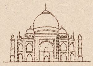 Taj Mahal Taj Mahal Design, Handwork Design, Khatli Work, Basic Hand Embroidery Stitches, Abstract Embroidery, Embroidery Wall, Drawing Pattern, Beads Embroidery, Bead Embroidery Tutorial