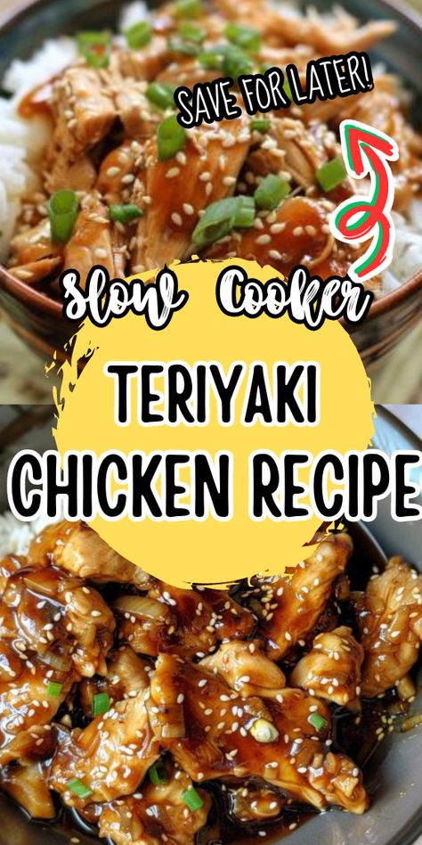 Easy Slow Cooker Teriyaki Chicken Crock Pot Chicken Teriyaki Easy, Crock Pot Teriyaki Chicken Thighs, Slow Cooker Teriyaki Chicken Thighs, Teriyaki Chicken Thighs Crock Pot, Boneless Skinless Chicken Thigh Recipes Crockpot Crock Pot Easy, Crockpot Teriyaki Chicken Thighs, Chicken Teriyaki Recipe Crockpot, Crock Pot Chicken Teriyaki, Chicken Thigh Teriyaki