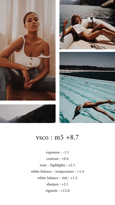 #vsco #vscofilter #vscofilterm5 #vscom5 #model #beach #swimming #water #ocean #pool #book #reading #mountains Vsco Filter Instagram, Vsco Themes, Best Vsco Filters, Phone Photo Editing, Photo Editing Vsco, Fotografi Digital, Vsco Photography, Photography Filters, Foto Tips