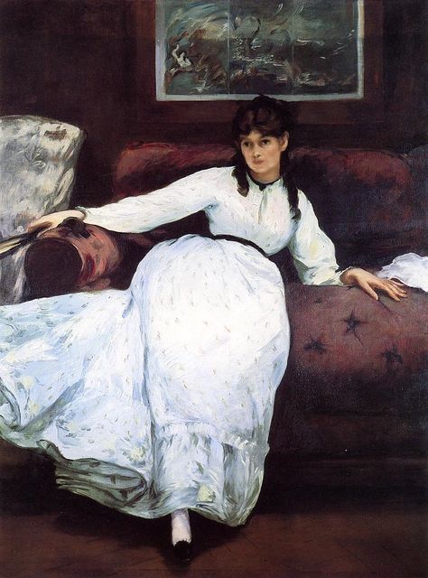 Edouard Manet: 1870 Repose, Portrait of Berthe Morisot - | Flickr Edouard Manet Paintings, Manet Art, Tableaux Vivants, Édouard Manet, Painting Landscapes, Berthe Morisot, Artwork Modern, Francisco Goya, Edouard Manet