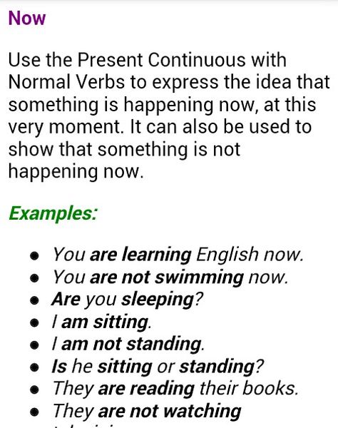 Present Continuous Tense, This Moment, Learn English, In This Moment