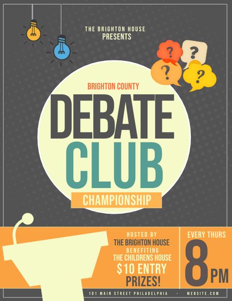 Public Material Design, Debate Club Ideas, Debate Club Logo Design, Club Poster Design School, Debate Competition Poster Design, Speech Competition Poster, Debate Club Poster, Debate Competition Poster, Debate Poster Design