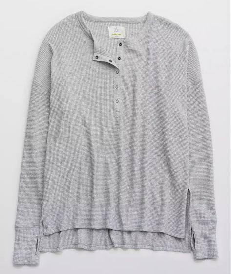 Waffle Henley, Henley Long Sleeve, Waffle Sweater, Offline By Aerie, New Closet, Henley T Shirt, Eagle Shirts, Oversized T Shirts, Closet Staples