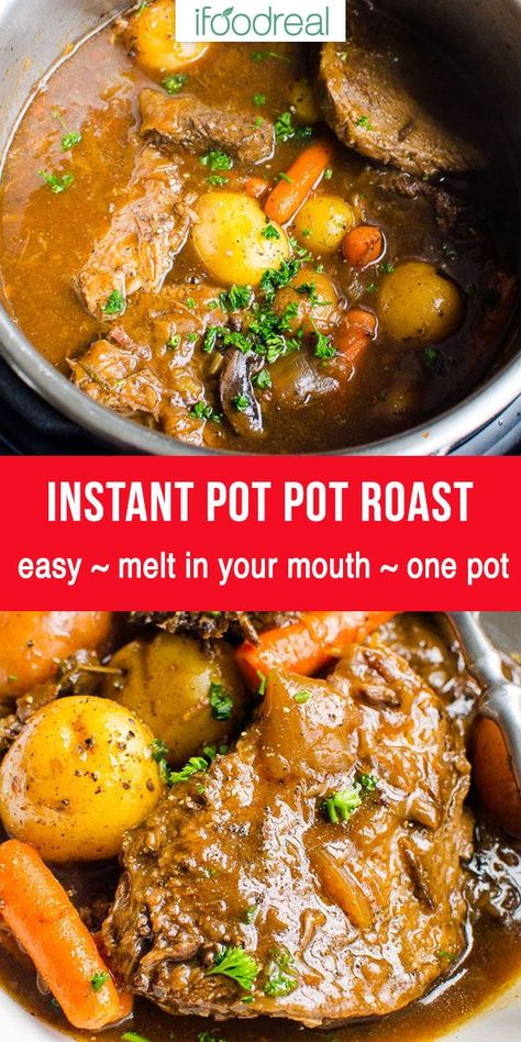 Instant Pot Roast, Rump Roast, Instant Pot Pot Roast, Classic Pot Roast, Pot Roast Recipe, Instant Pot Pork, One Pot Meal, Healthy Instant Pot Recipes, Carrots And Potatoes