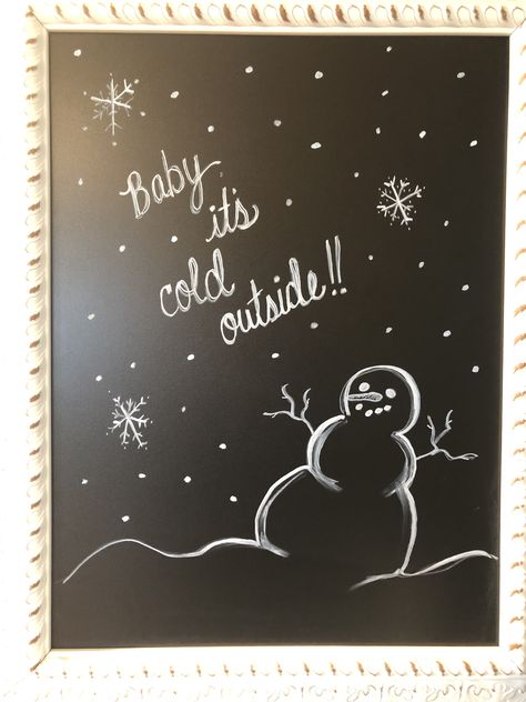 Winter Whiteboard Ideas, January White Board Ideas, White Board Christmas Drawings, January Chalkboard, Winter Chalkboard Ideas, Easy Chalk Drawings, Winter Jokes, White Board Drawings, Christmas Window Painting