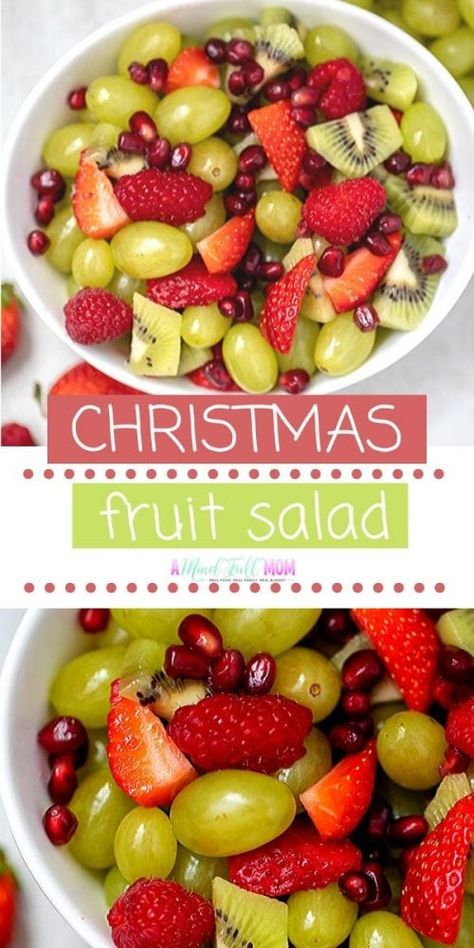 Festive Fruit Salad, Christmas Fruit Salad, Winter Fruit Salad, Dairy Free Salads, Healthy Fruit Salad, Holiday Fruit, Honey Lime Dressing, Fruit Salad Easy, Fresh Fruit Salad