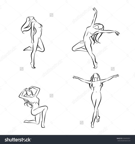 Lady Figure Drawing, Dancing Women Drawing, Dancing Lady Tattoo, Painting Silhouette Woman, Woman Dancing Tattoo, Female Silhouette Drawing, Womens Silhouette Drawing, Tattoo Of Woman Body Outline, Woman Figure Tattoo