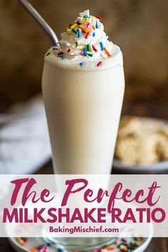 Easy Homemade Milkshakes, Milkshake Recipe With Ice Cream, Homemade Milkshake Recipe, Baking Mischief, Vanilla Milkshake Recipe, Fruit Milkshake, Milkshake Recipe Easy, Homemade Milkshake, Batch Recipes