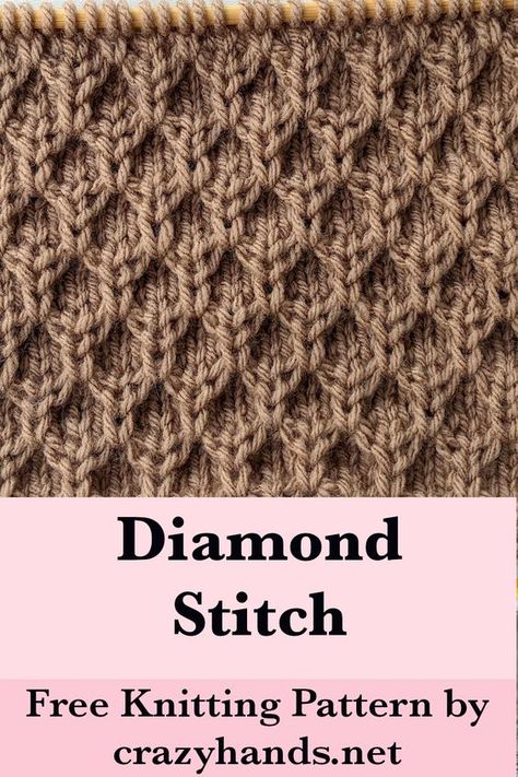 Diamond Knit Stitch Pattern, Knitted Diamond Pattern, Knit Ladder Stitch, Cable Stitch Patterns Knitting, Blanket Squares Knitted Free Pattern, Lattice Knitting Pattern, Crochet Sweater Stitches Patterns, Yarn Bee Soft And Sleek Dk Crochet Patterns, Knit Cables Pattern