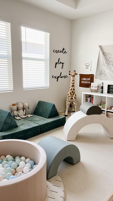 Baby Play Areas, Small Playroom, Kids Basement Ideas, Basement Ideas For Kids, Living Room Playroom, Toddler Boy Room Decor, Baby Playroom, Basement Playroom, Boys Playroom