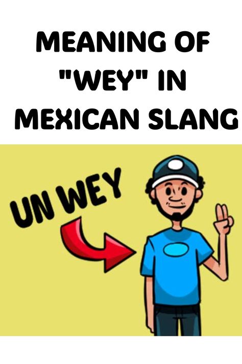 What Does 'Wey' Really Mean in Mexican Slang? Find Out Here! https://spanishunraveled.com/wey-meaning Mexican Slang, Mexican Spanish, Visit Mexico, Spanish Language, Why People, English Words, Some Words, Like A Pro, When Someone