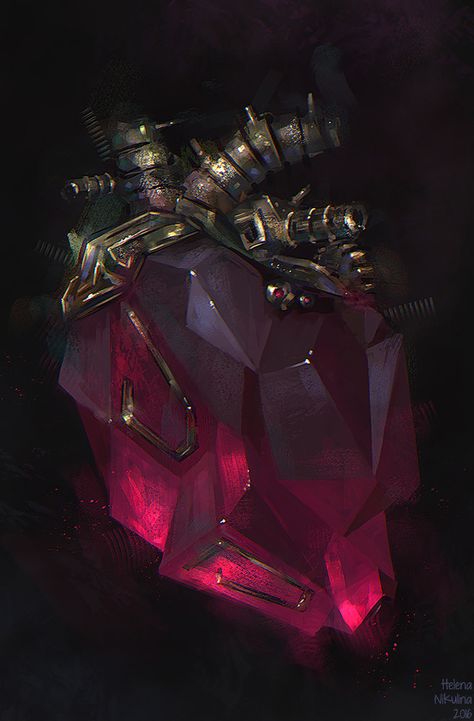 Heart of Lorkhan, Helena Nikulina on ArtStation at https://www.artstation.com/artwork/keOLK Arcane Focus, Hardened Heart, Magic Bottles, Fantasy Props, Arte Fantasy, Magic Art, 판타지 아트, Elder Scrolls, Crystal Heart