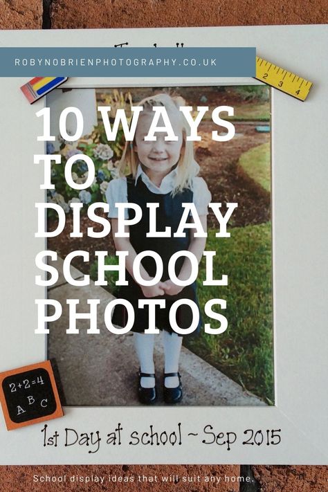 Taking those back to school photos is one thing but how do you display them? Get some of my favourite ideas on how to show off those milestone photos around your home What To Do With School Photos, School Picture Decor Photo Displays, School Photos Display Ideas, Yearly School Photo Display, How To Display School Pictures On Wall, Displaying School Pictures On Wall, What To Do With School Pictures, School Picture Frame Ideas, Display School Pictures On Wall