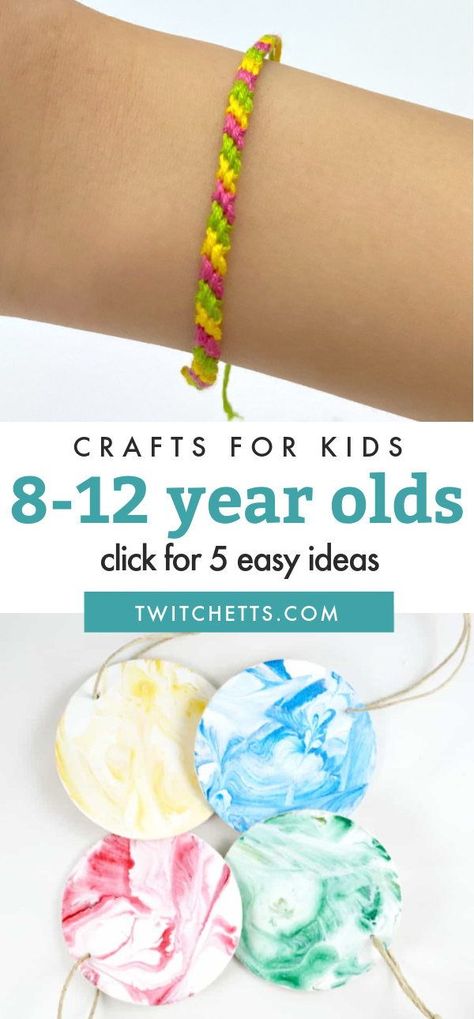 These tween crafts are perfect for those 8-12 year olds who are looking for projects that are a little more challenging. These craft ideas bring the wow factor and have step-by-step instructions for your kids to use. #tween #craftsforkids #twitchetts Preteen Crafts Easy, 4 H Craft Ideas For Kids, Crafts For Kids Age 8-12, Easy Mini Crafts, Crafts For 11 Year Girl, Crafts For 10 Yrs Old, Crafts For 9-12, Fun Crafts For Older Kids, Crafts For 8 Yr Girl