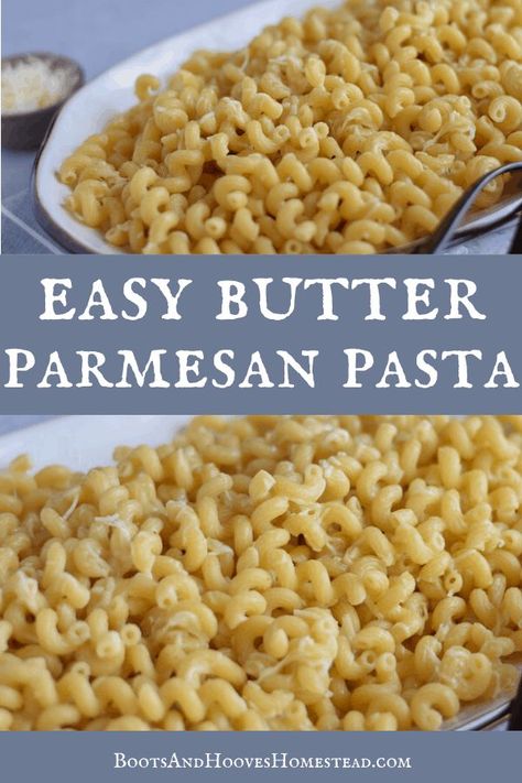 Recipes With Macaroni Noodles, Recipes With Elbow Noodles, Elbow Pasta Recipes, Pasta Side Dishes Easy, Elbow Macaroni Recipes, Buttered Noodles Recipe, Parmesan Butter, Cheesy Pasta Recipes, Pasta Side