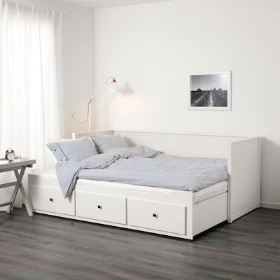 Lit Banquette 2 Places, Hemnes Day Bed, Hemnes Ikea, Ikea Daybed, Sofa Cama Individual, White Daybed, Cama Ikea, Day Bed Frame, Murphy Bed Ikea