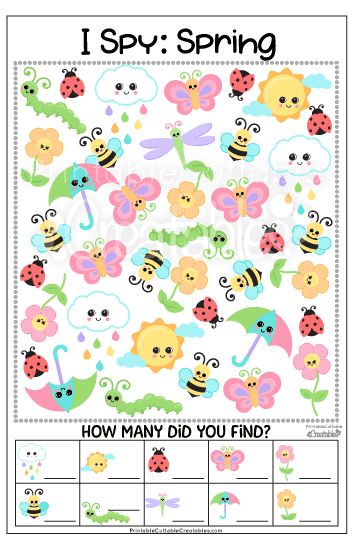 Halloween Party Ideas Decorations, Spy Games For Kids, Spring Theme Preschool, Spring Preschool Activities, Kids Budget, Spring Worksheet, Spring Activity, Spring Games, Spring Classroom