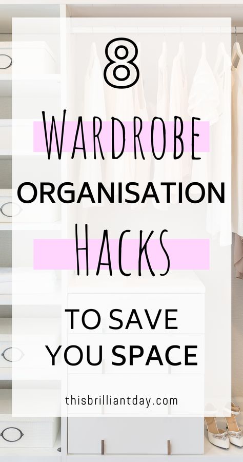 Wardrobe Organisation Hacks, Small Space Wardrobe Ideas, Cupboard Organization Clothes, Small Wardrobe Organisation, Small Space Clothing Storage, Small Walk In Wardrobe, Bedroom Cupboard Ideas, Organise Your Wardrobe, Wardrobe Hacks