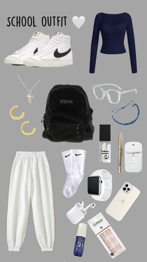 A simple outfit for school 🤍 Cute Formal Outfits For School, Cute Outfits For Girls Middle School, Teen Outfits For Girls For School, Outfit Ideas For School Middle School, Cute Clothes For Teenagers School, Cute Outfits For School 6th Grade, Outfits For The Week School, What To Wear To School 7th Grade, Back To School Fits 8th Grade