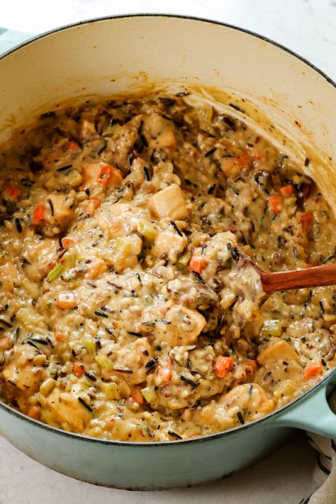 Chicken And Wild Rice Casserole Healthy, Chicken Casserole Recipes Dairy Free, Low Calorie Winter Meals, Chicken And Wild Rice Recipes, Wild Rice And Chicken Casserole, Wild Rice Chicken Casserole, Monday Night Dinner Ideas, Rice Chicken Casserole, Warm Recipes