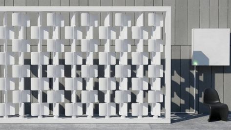 A New Wind Power Wall Could Produce Over 10,000 KWh a Year Wind Energy Architecture, Wind Turbine Architecture, Fluid Design Architecture, Wind Architecture, Wind Design, Wind Energy, 자수 디자인, Wind Power, Energy Sources