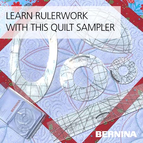 Ruler Work Quilting, Rulerwork Quilting, Bernina 880, Quilt Rulers, Fmq Designs, Machine Quilting Tutorial, Ruler Quilting, Amanda Murphy, Quilt Sampler