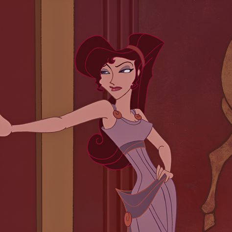 From animated Disney film, “Hercules” (1997). Megan From Hercules, Hercules Meg Aesthetic, Meg Aesthetic Hercules, Meg Hurceles, Megan Hercules, Meg Halloween Costumes, Hercules Disney Meg, Megara Hercules Aesthetic, Megara Hercules Costume