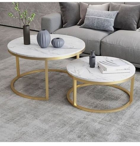 Center table available DM for order #namaslay #namaslaycustomstore #namaslaydecor White Marble Living Room, Reka Bentuk Ruang Tamu, Marble Living Room, Marble Accent Table, Round Coffee Table Modern, Gold Living Room, Table Decor Living Room, Gold Coffee Table, Living Room Accent Tables