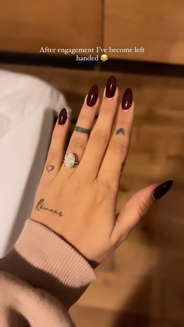 Mrunal Panchal Tattoo, Mrunal Panchal, Small Words Tattoo, Wedding Captions, Gold Finger Rings, Dream Wedding Decorations, Modern Gold Jewelry, Band Tattoo, Word Tattoos