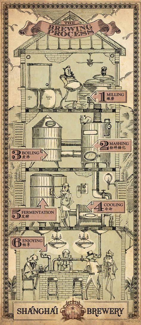 Beer Infographic, Beer Making Process, Beer Facts, Beer Guide, Brewery Design, Home Brewery, Beer Shop, Beer Art, Beer Poster