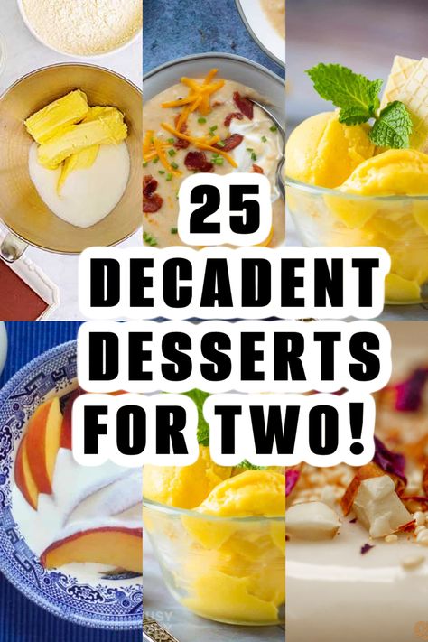 Satisfy your sweet tooth with my list of yummy desserts for two recipes! These small-batch recipes are the perfect amount for you and your favorite person to share and enjoy. And they’re sure to make any moment a little sweeter! Easy Desserts For Two People, Healthy Desserts For Two, Small Recipes For Two, 2 Person Dessert Recipes, Desserts For Two Easy Quick, Deserts For Two, Small Desserts For Two, Desserts For 2, Small Batch Desserts