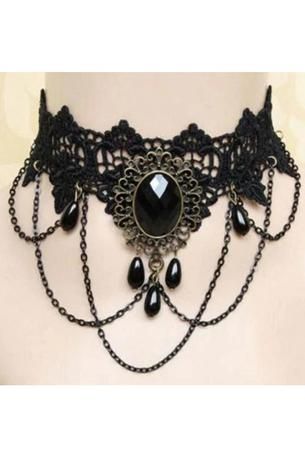 Kalung Choker, Black Lace Necklace, Colar Chocker, Black Lace Choker Necklace, Gothic Choker Necklace, Black Lace Choker, Lace Choker Necklace, Velvet Choker Necklaces, Diy Armband