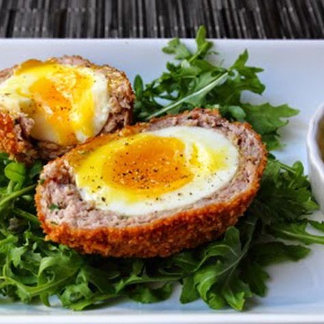 Chef John's Scotch Eggs Egg Appetizer, Scotch Eggs Recipe, Chef John, Scotch Eggs, Food Wishes, Soft Boiled Eggs, Pinterest Recipes, How To Cook Eggs, Sriracha