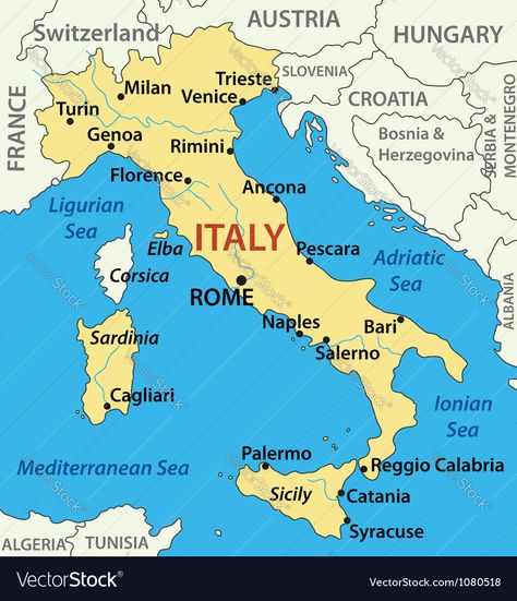 Map Of Italy Cities, Italy Illustration, Map Of Italy, Sicily Travel, Reggio Calabria, Italy Map, Learning Italian, Detailed Map, Little Italy